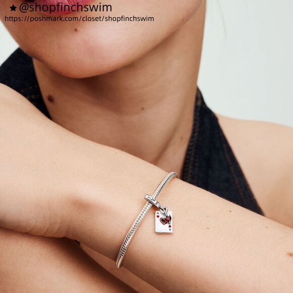 Pandora Disney Villains Queen of Hearts Double Dangle Charm - Picture 5 of 5